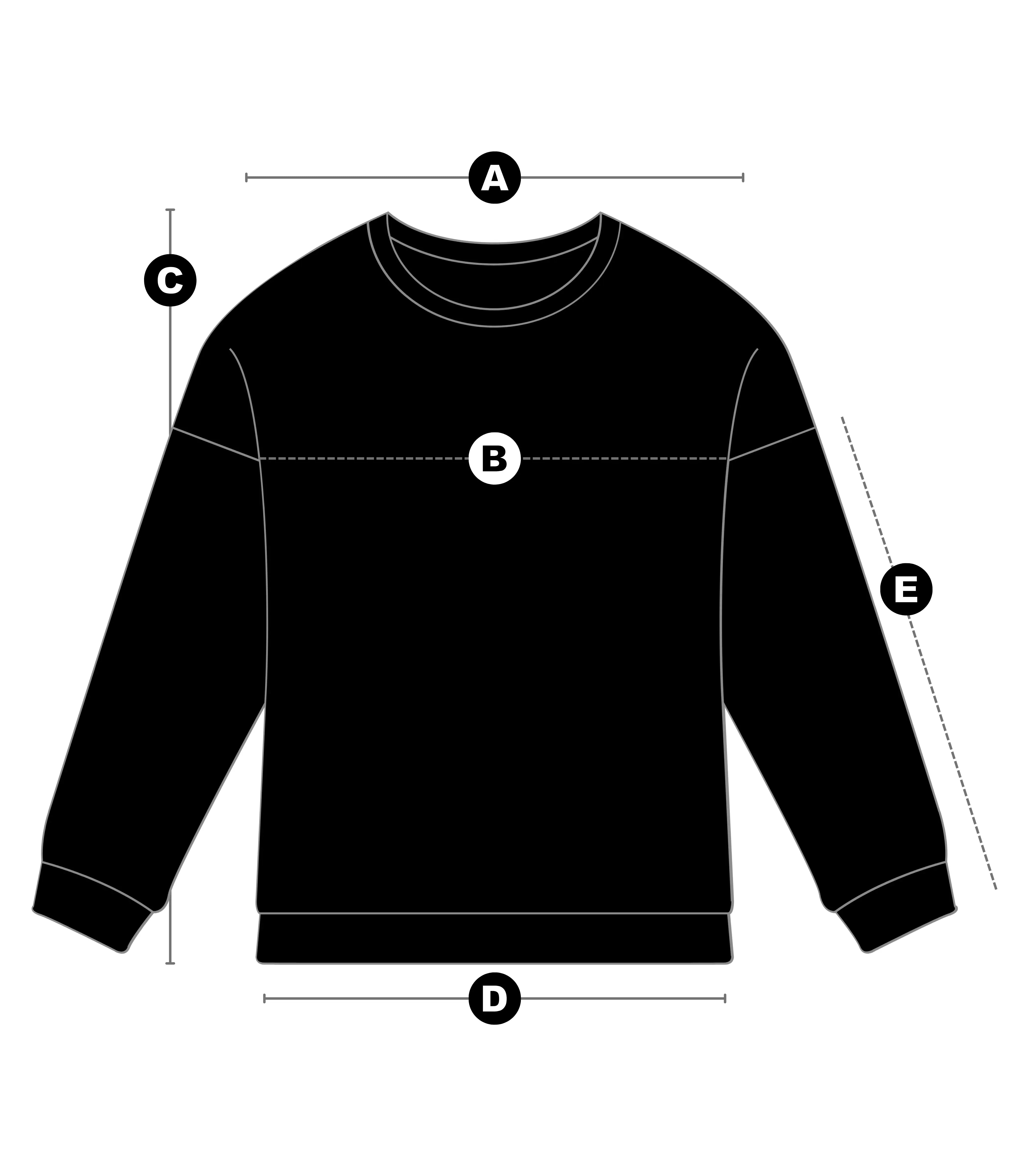 Crewneck size chart