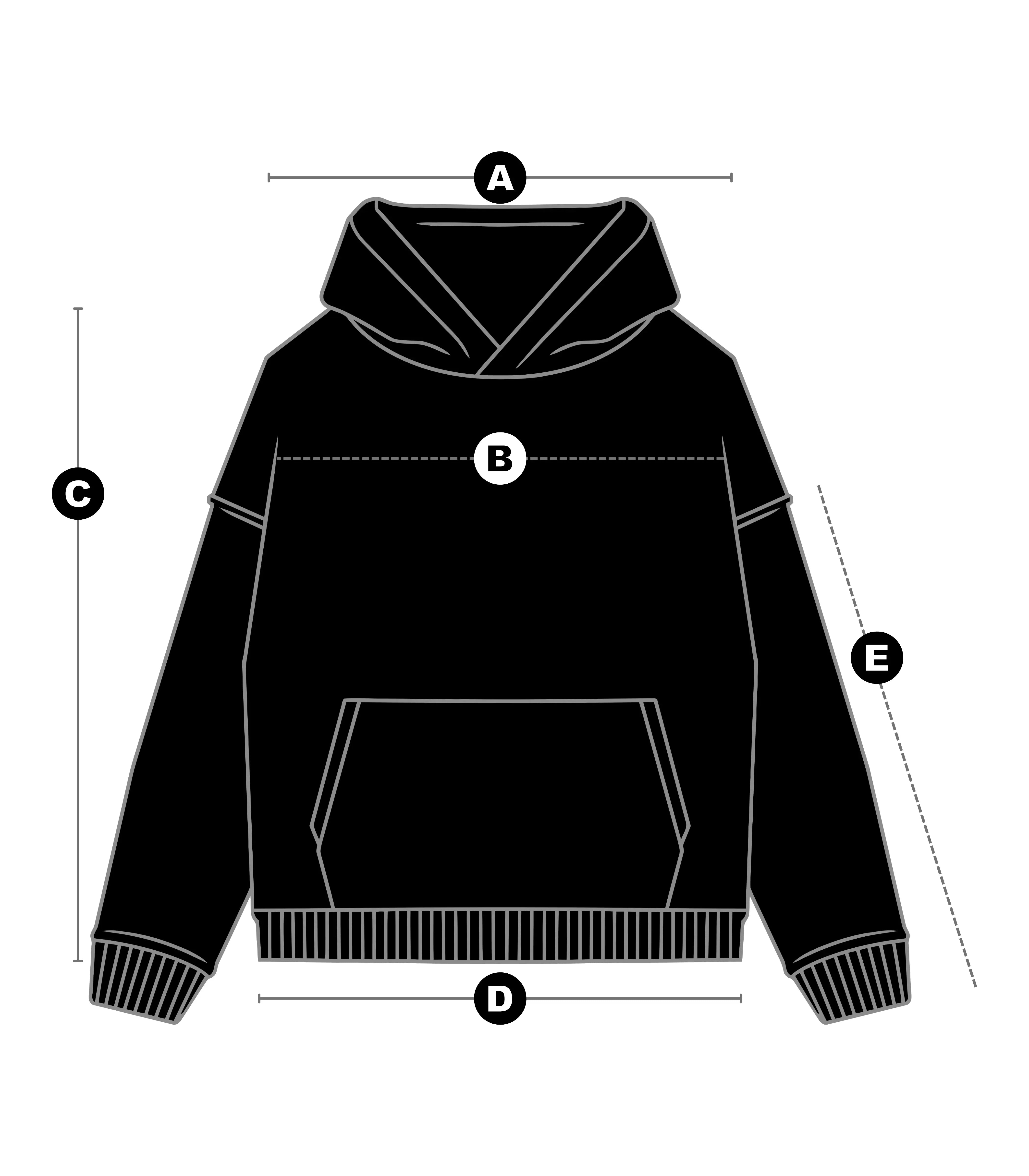 Hoodie size chart