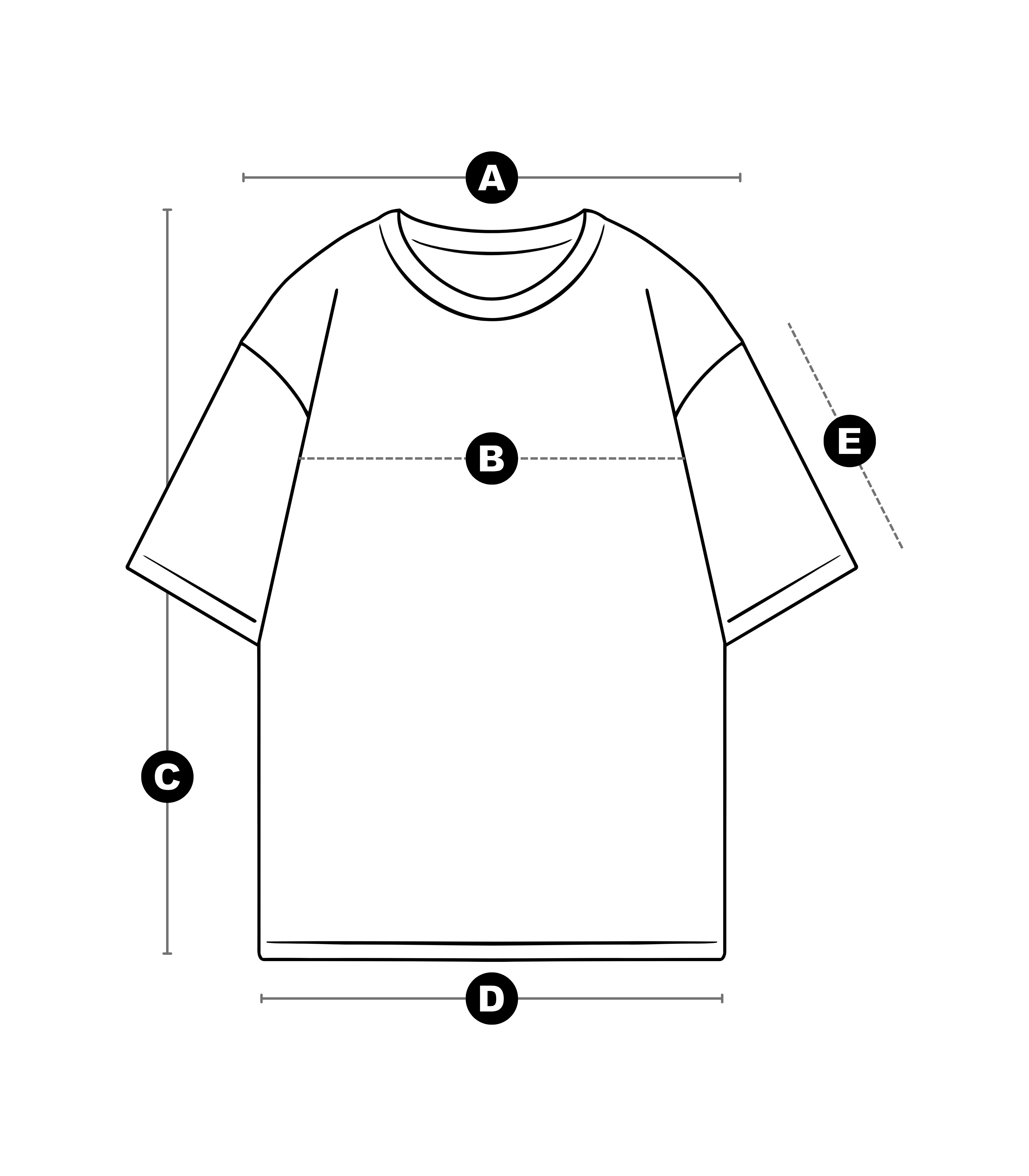T-shirt size chart